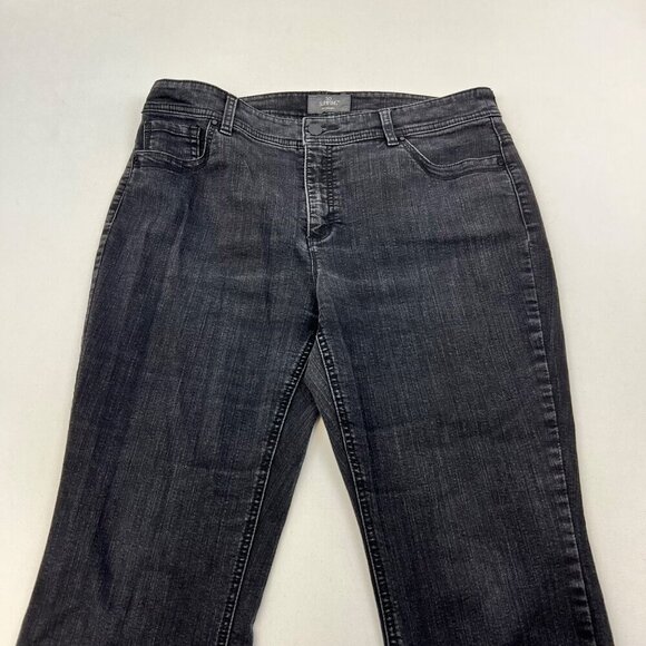 Chico’s So Slimming Straight Leg Jeans Faded Black Womens Size Medium Short - Picture 2 of 9